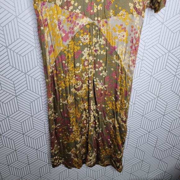 Anthropologie Tiny Shoreline Floral Midi Dress Sz Small - Picture 6 of 16